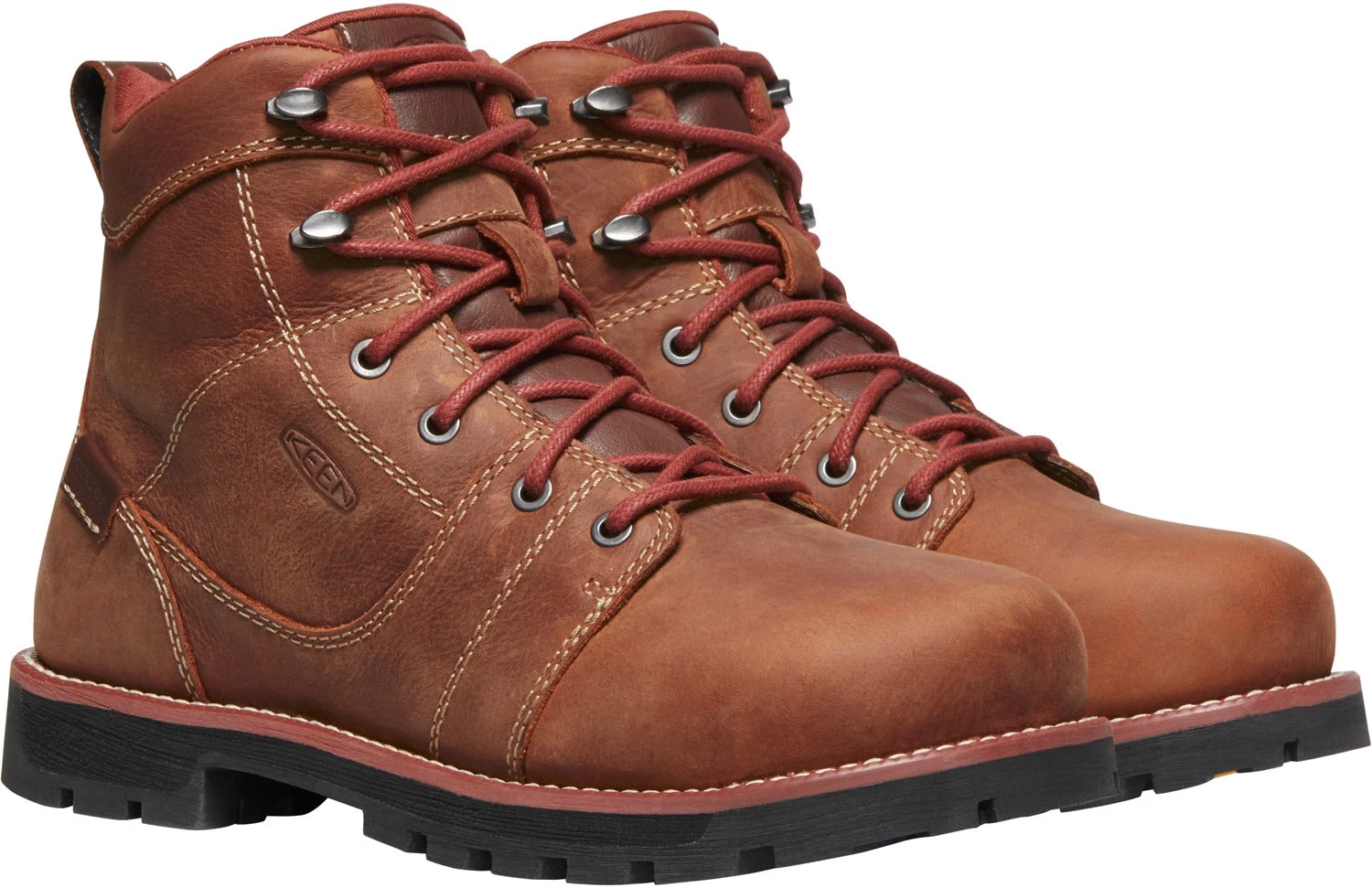 'Keen Utility' Women's 6" Seattle WP Safety Toe - Gingerbread / Black - Image 3