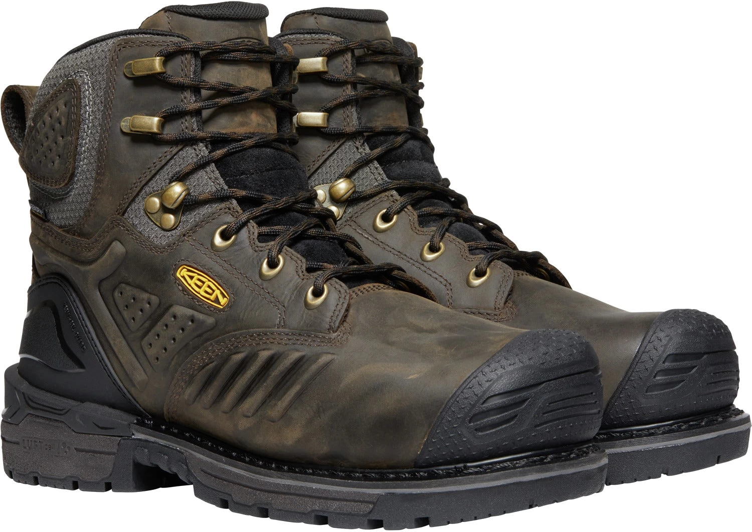 'Keen Utility' Men's 6" Philadelphia Int. Met WP Safety Toe - Cascade Brown / Black - Image 3
