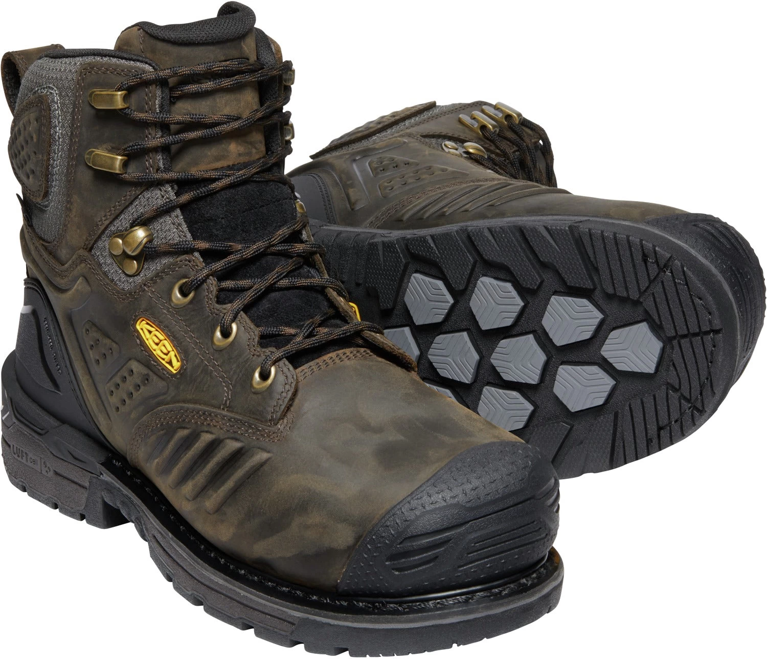 'Keen Utility' Men's 6" Philadelphia Int. Met WP Safety Toe - Cascade Brown / Black - Image 4