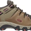 'Keen Outdoor' Women's Steens WP Leather Low Hiker - Timberwolf / Coral