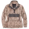 'Carhartt' Women's Fleece 1/4 Relaxed Fit Fleece Jacket - Taupe Aztec
