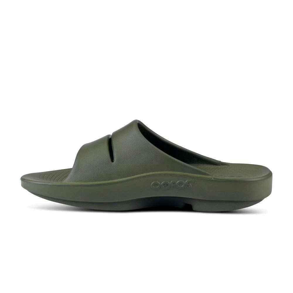 'OOFOS' Unisex OOahh Slide Sandal - Forest Green - Image 6