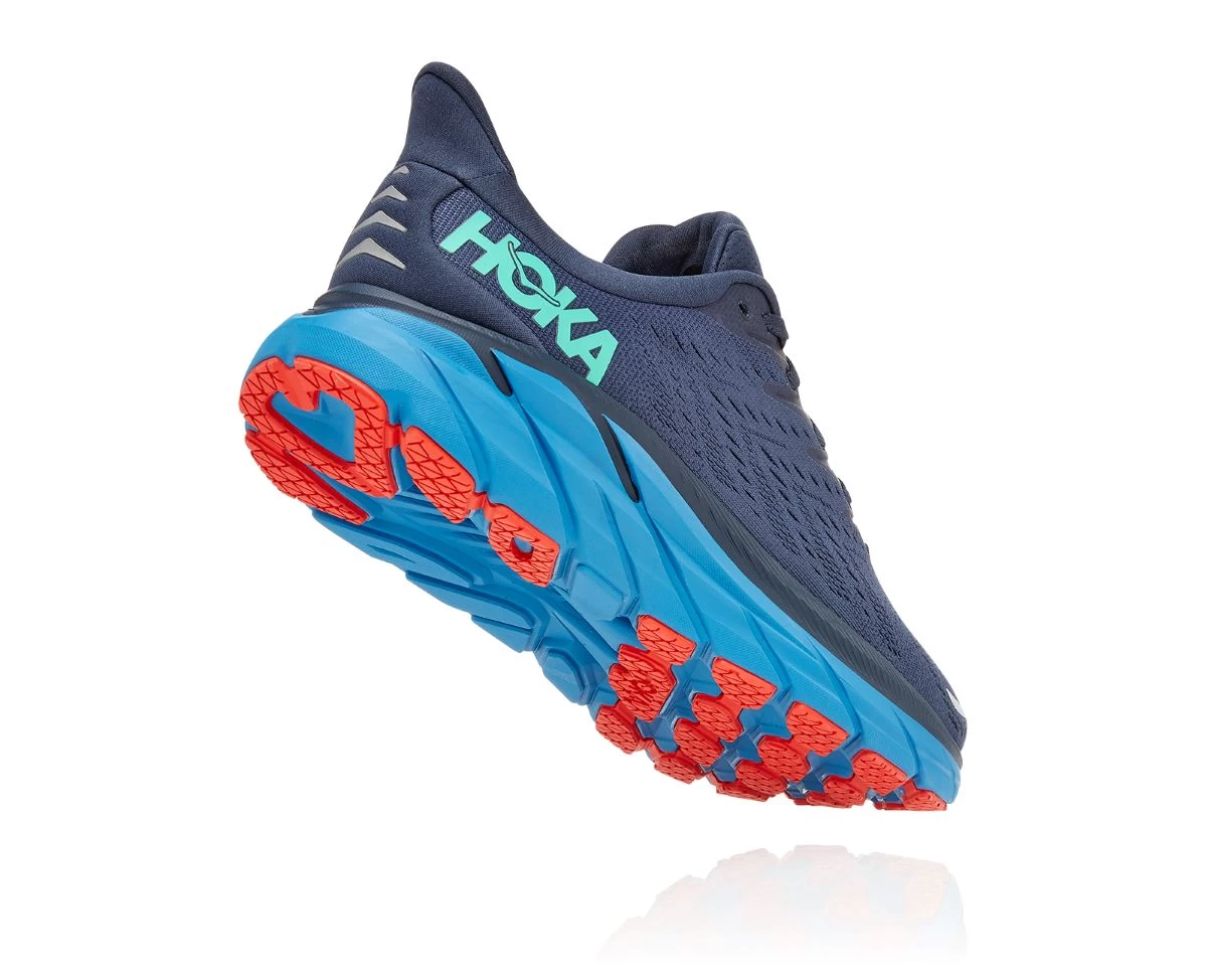 'Hoka' Men's Clifton 8 - Outer Space / Vallarta Blue - Image 4