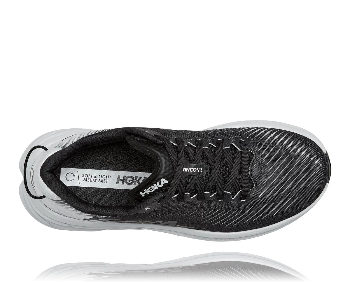 'HOKA' Women's Rincon 3 - Black / White - Image 2