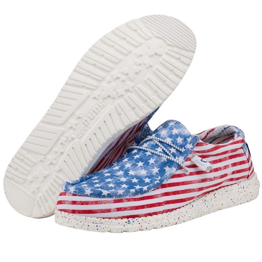 'Hey Dude' Men's Wally - Stars 'N Stripes - Image 3