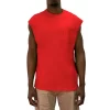 'KEY' Men's Blended Sleeveless Pocket Tee - Red
