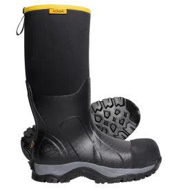 'Reed' Men's 16" Glacier Neoprene Insulated Comp Toe - Black