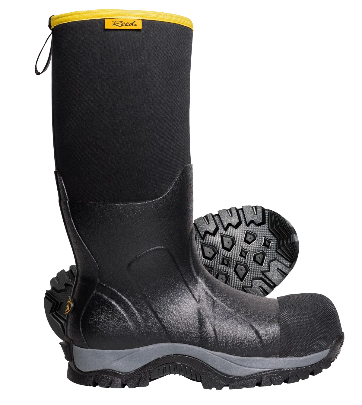 'Reed' Men's 16" Glacier Neoprene Insulated Comp Toe - Black