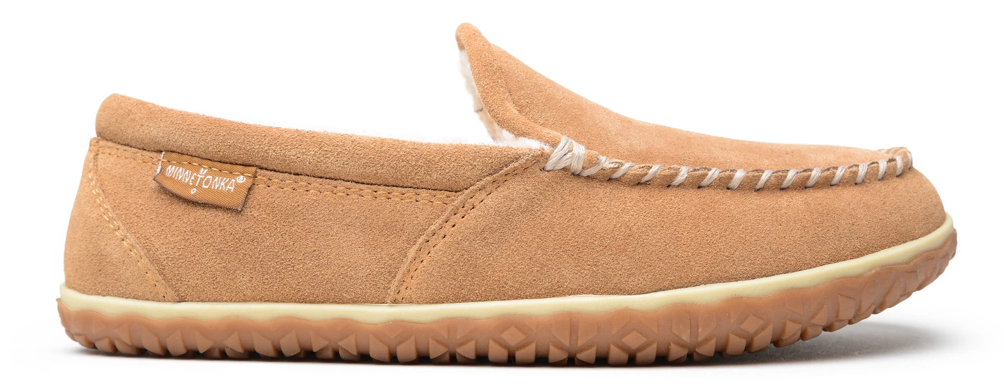 'Minnetonka' Men's Tilden Pile Lined Moc Slipper - Cinnamon - Image 2