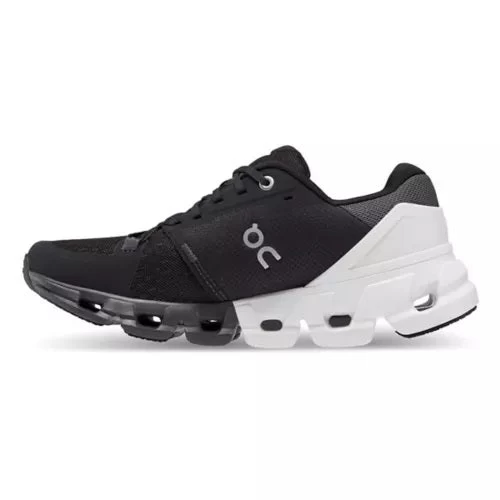 'On Running' Women's Cloudflyer 4 - Black / White (Wide) - Image 5