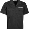 'Highway 21' Men's Halliwell Button Down Work Shirt - Black
