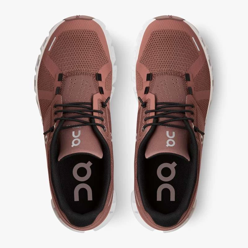 'On Running' Women's Cloud 5 - Rust / Black - Image 2
