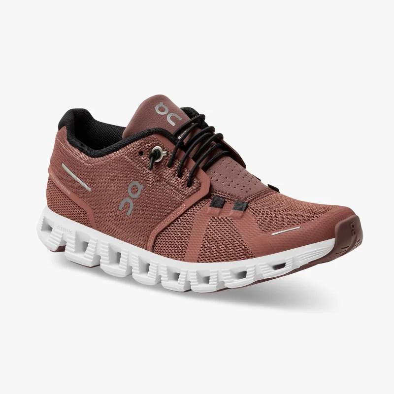 'On Running' Women's Cloud 5 - Rust / Black - Image 5