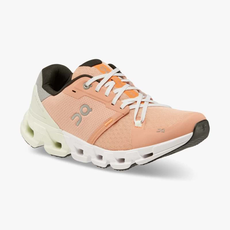 'On Running' Women's Cloudflyer 4 - Peach / Aloe - Image 4