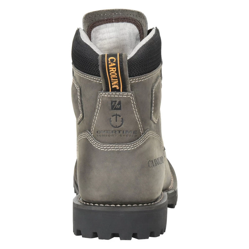 'Carolina' Men's 6" Pitstop EH WP Comp Toe - Grey Black - Image 5