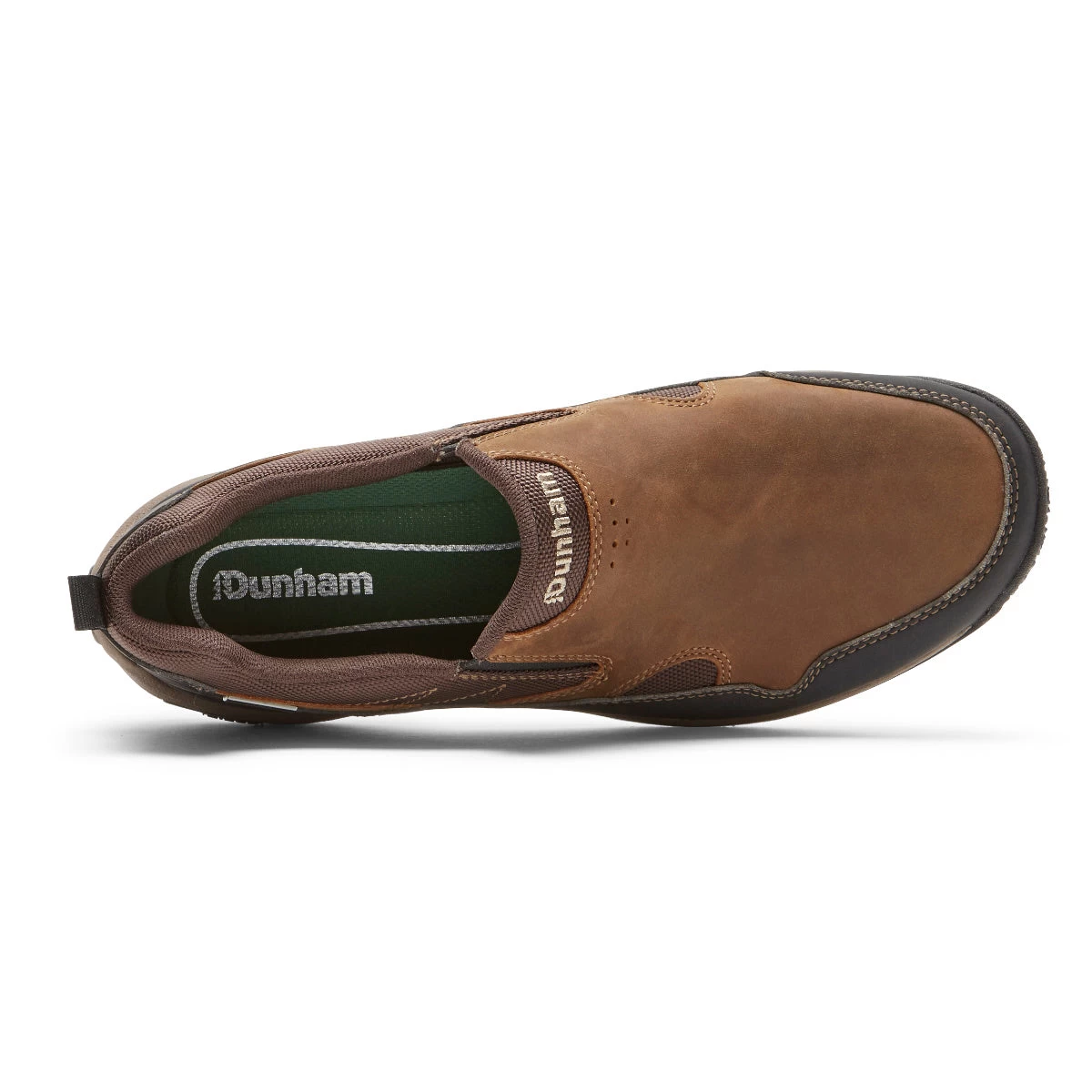 'Dunham' Men's Cloud Plus WP Slip On - Brown Leather - Image 2