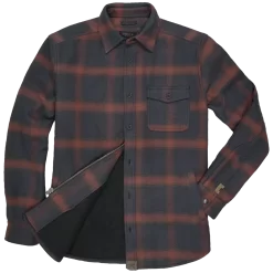 'Dakota Grizzly' Men's Wade Zip/Button Front Shirt Jacket - Copper Shadow
