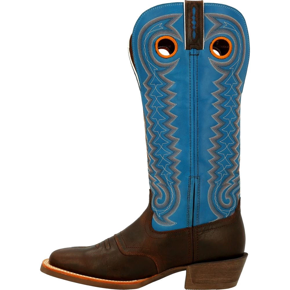 'Durango' Men's 15" Rebel Pro Western Saddle Boot - Chestnut / Brilliant Blue - Image 6