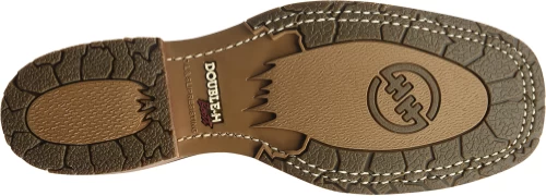 'Double H' Men's 12" Grissom SR Square Toe I.C.E. ™ Roper - Kenia Cognac / Summer Tan / Black - Image 3