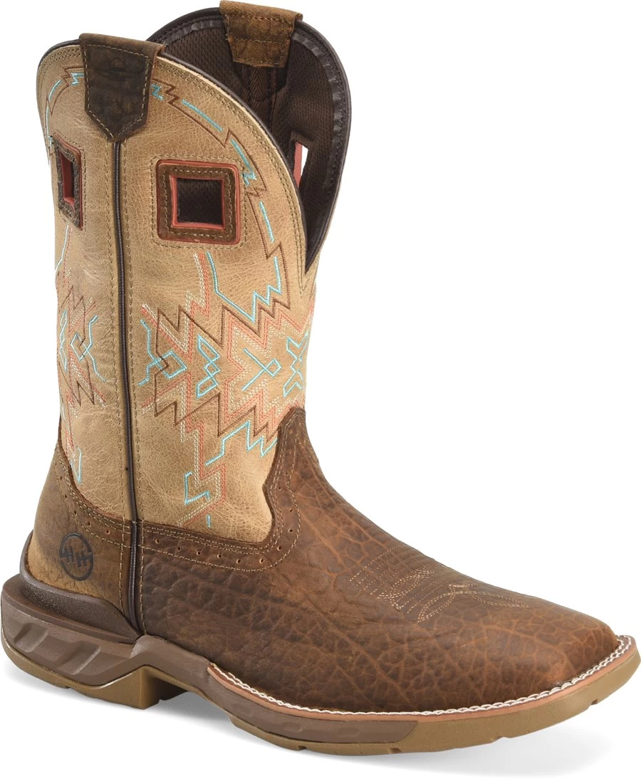 'Double H' Men's 11" Clem EH SR Western Work - Tan / White - Image 6