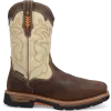 'Dan Post' Men's 11" Storm Tide EH WP Western Square Toe - Bone / Brown