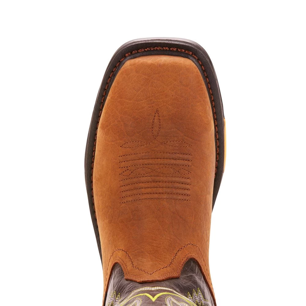 'Ariat' Men's 11" WorkHog XT EH WP Soft Toe - Tumbled Bark / Dark Forest - Image 2