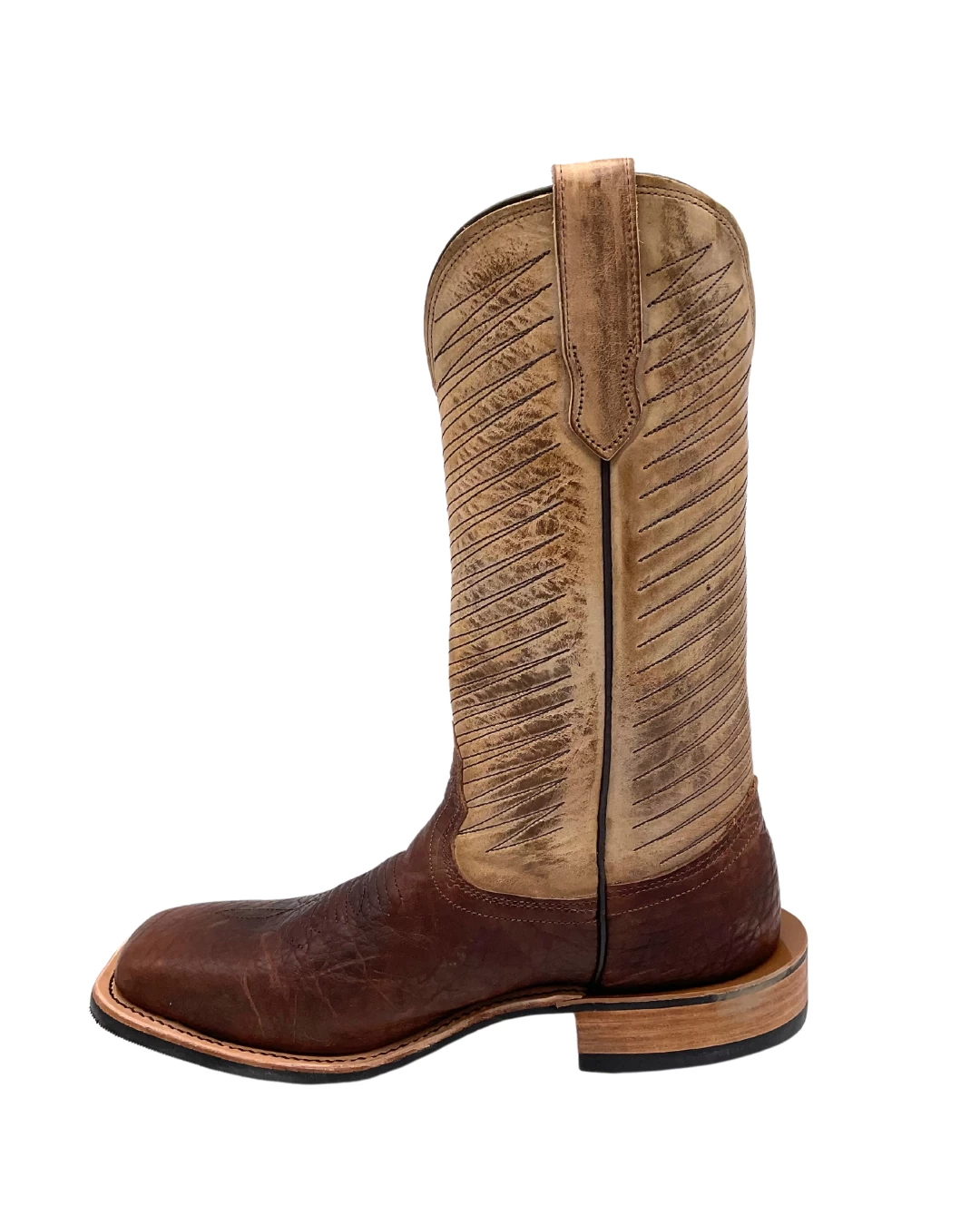 Fenoglio Boots Men's Bison Square Toe - Brown / Tan - Image 6