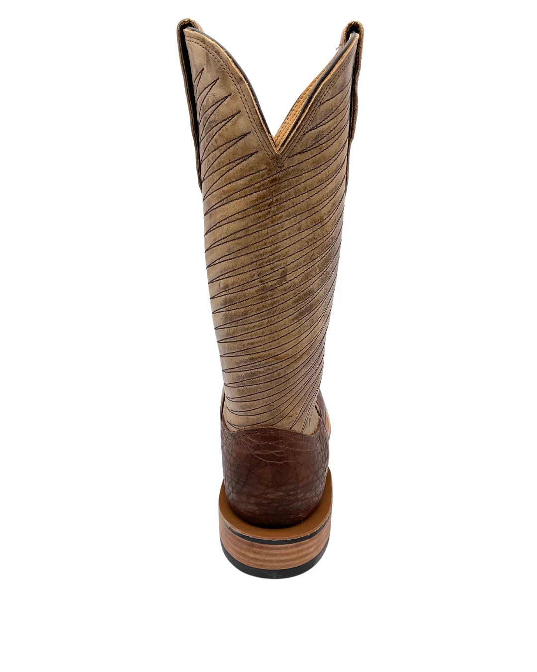 Fenoglio Boots Men's Bison Square Toe - Brown / Tan - Image 5