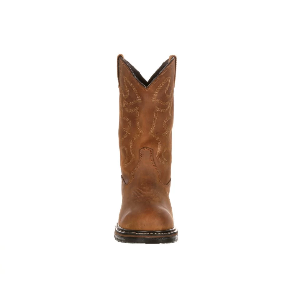 'Rocky' Men's 10" Original Ride Branson Roper WP Round Toe - Aztec Crazy Horse - Image 4