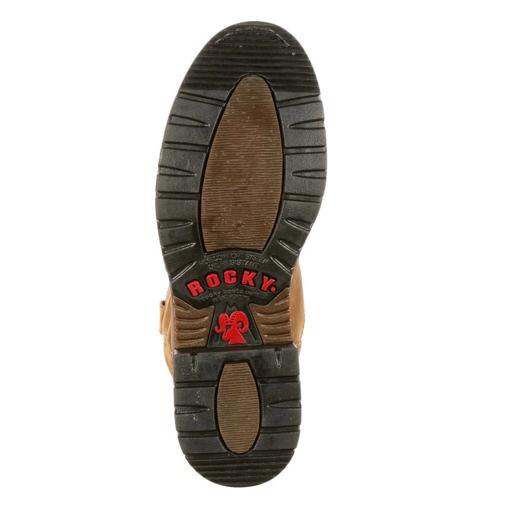 'Rocky' Men's 10" Original Ride Branson Roper WP Round Toe - Aztec Crazy Horse - Image 3