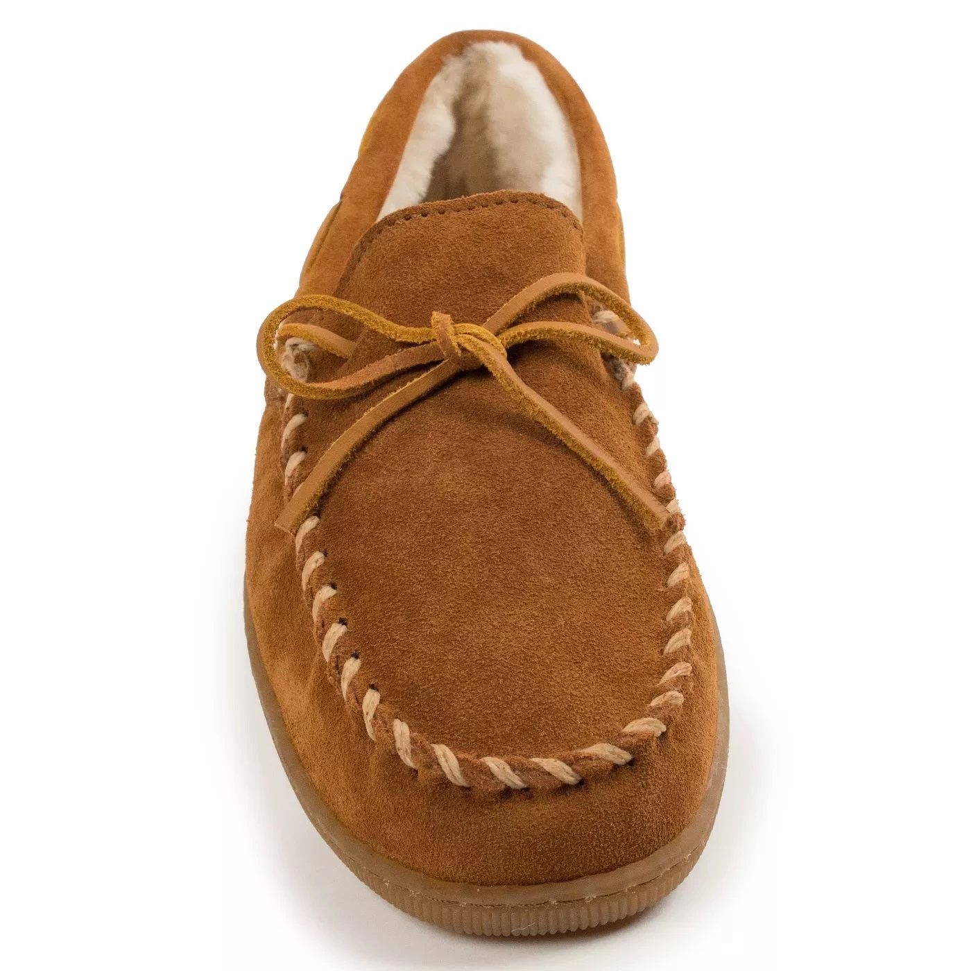 'Minnetonka' Men's Pile Lined Hardsole Moc Slipper - Tan - Image 2