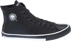'Harley Davidson' Men's Baxter Hi-Top W/Skull - Black