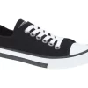 'Harley Davidson' Women's Zia Black Canvas Sneaker - Black