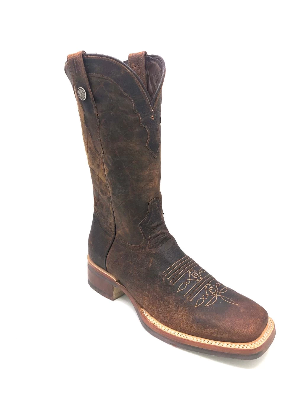 'Tanner Mark' Men's 13" Western Square Toe - Buffalo Honey / Mad Dog Honey - Image 6