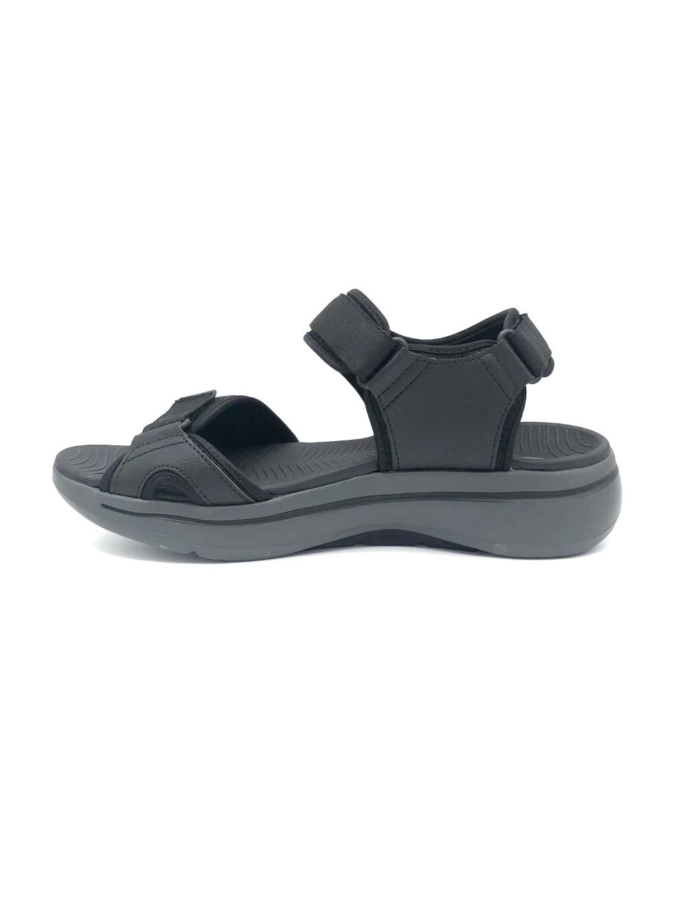 'Skechers' Men's GOwalk Arch Fit Sandal - Black / Charcoal - Image 5