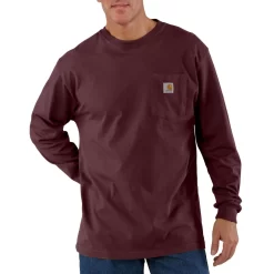 'Carhartt' Men's Loose Fit Heavyweight Pocket T-Shirt - Port