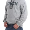 'Cinch' Men's CINCH Applique Hoodie - Heather Grey