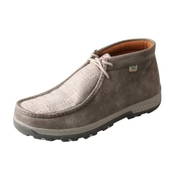 'Twisted X' Men's Cellstretch Chukka Driving Moc - Grey