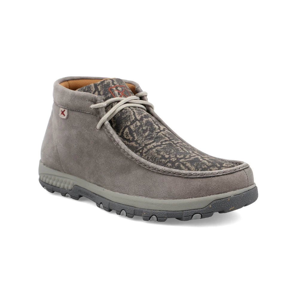 'Twisted X' Men's Chukka Driving Moc - Grey / Grey Elephant - Image 6