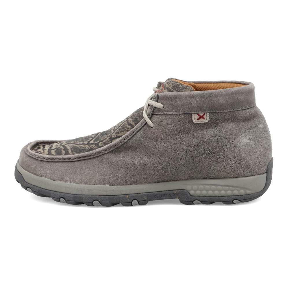 'Twisted X' Men's Chukka Driving Moc - Grey / Grey Elephant - Image 7