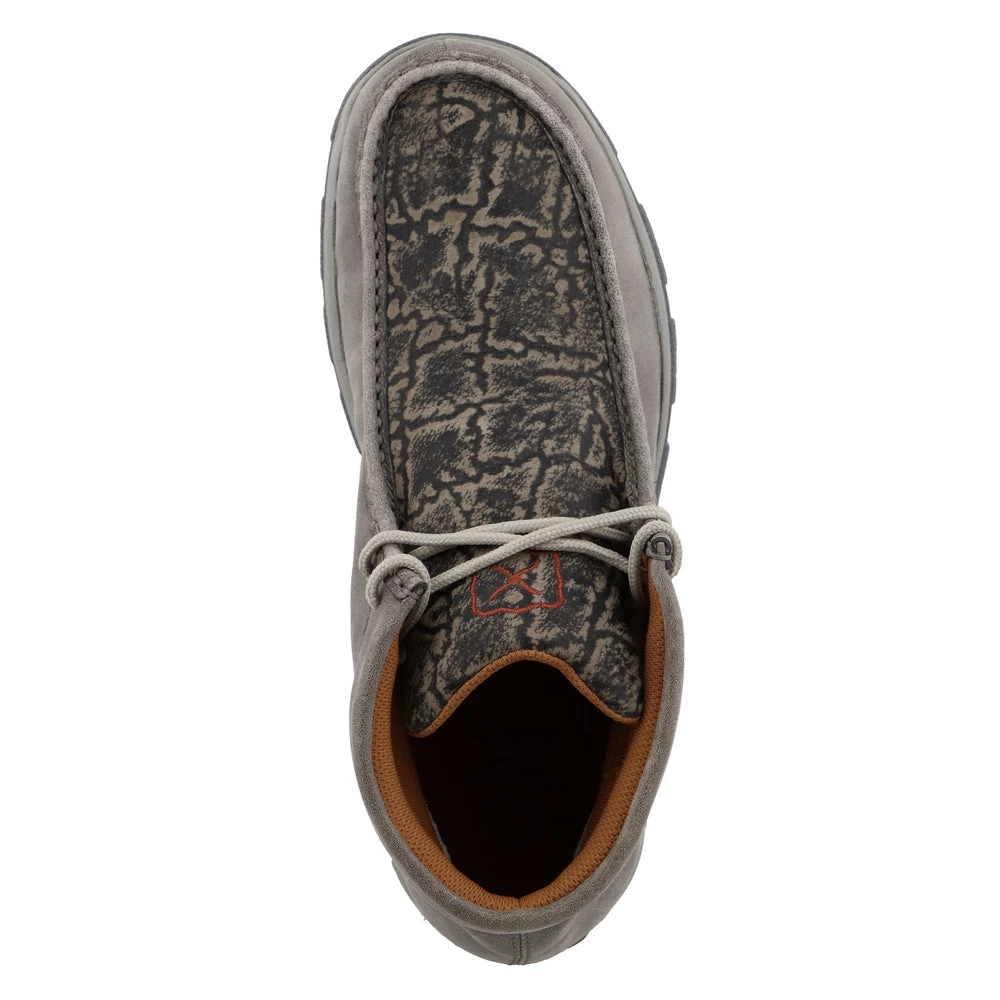 'Twisted X' Men's Chukka Driving Moc - Grey / Grey Elephant - Image 2