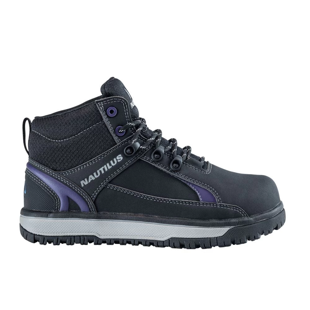 'Nautilus' Women's Urban Int. MetGuard EH SR Alloy Toe - Black / Purple - Image 6