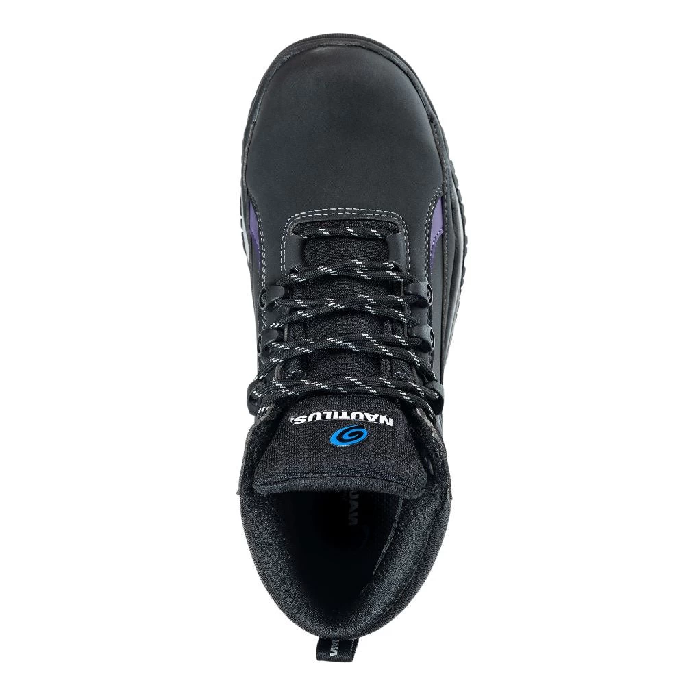 'Nautilus' Women's Urban Int. MetGuard EH SR Alloy Toe - Black / Purple - Image 2