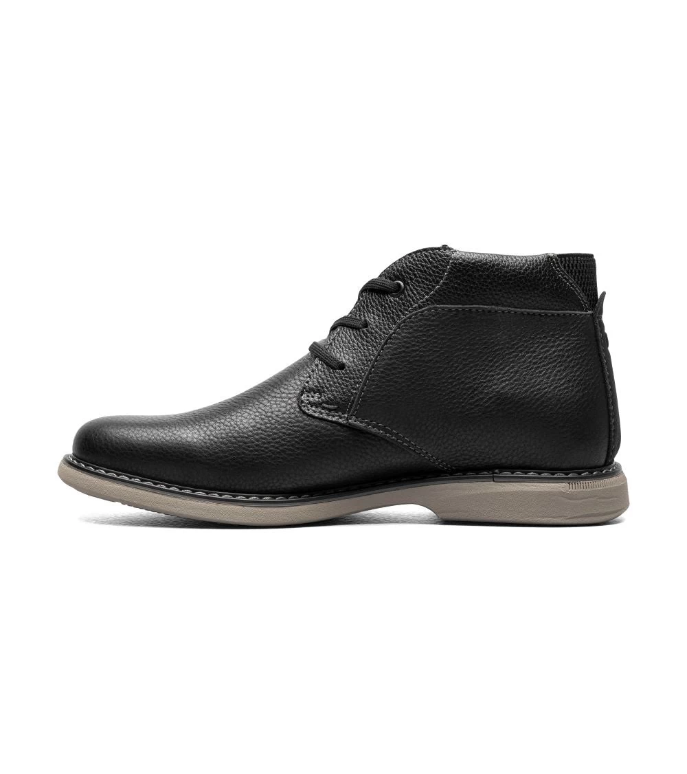 'Nunn Bush' Men's Otto Plain Toe Chukka - Black Tumbled - Image 6