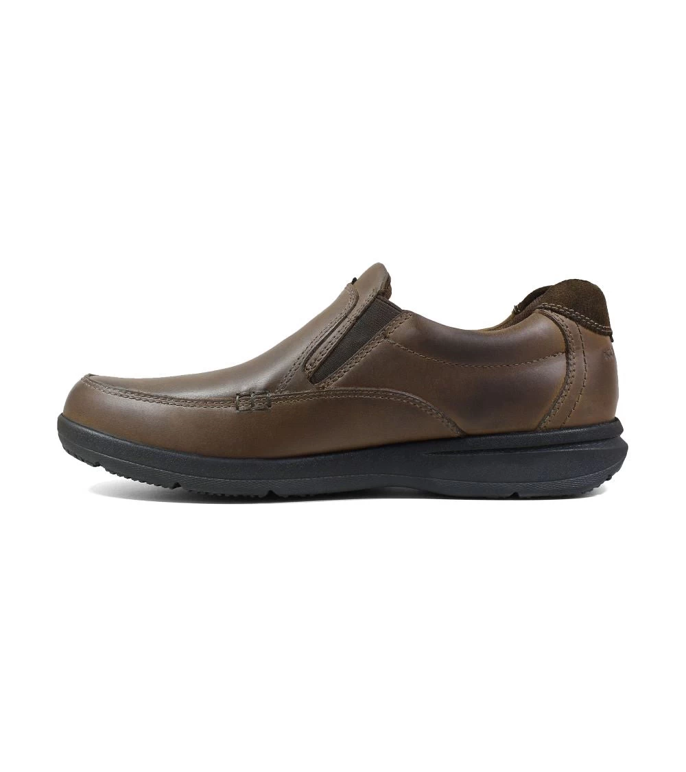 'Nunn Bush' Men's Cam Moc Toe Slip On - Brown Crazy Horse - Image 6