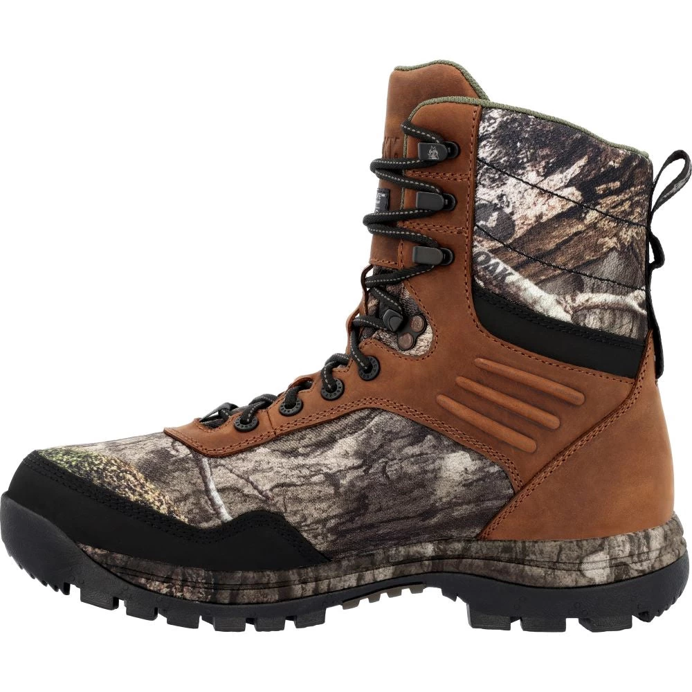 'Rocky' Men's 8" Lynx 800G WP Hunting - Brown / Camo - Image 7