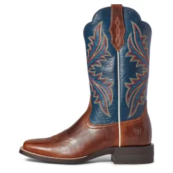 'Ariat' Women's West Bound Square Toe - Russet Rebel / Crackle Navy