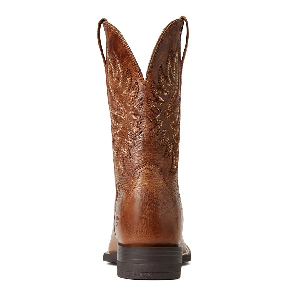 'Ariat' Men's 10.5" Brander Western Square Toe - Dark Tan - Image 4
