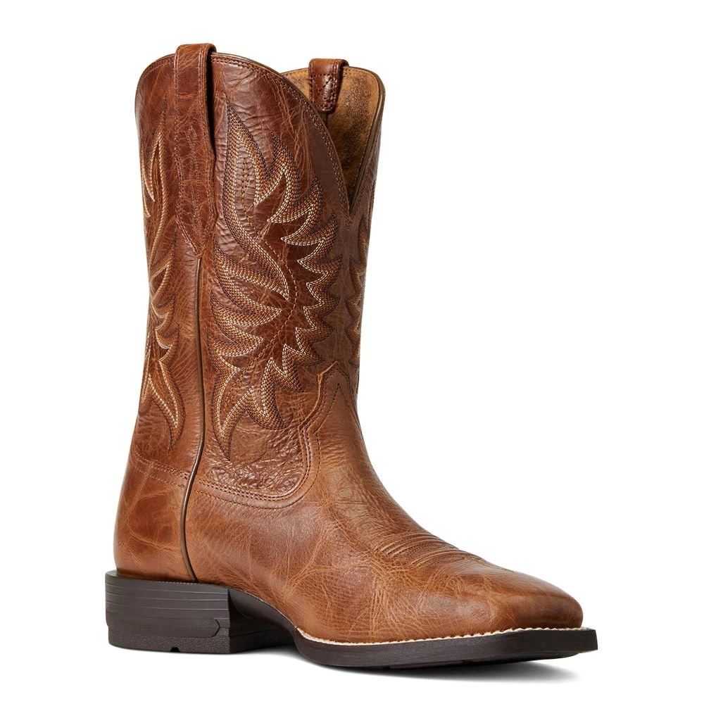 'Ariat' Men's 10.5" Brander Western Square Toe - Dark Tan - Image 7