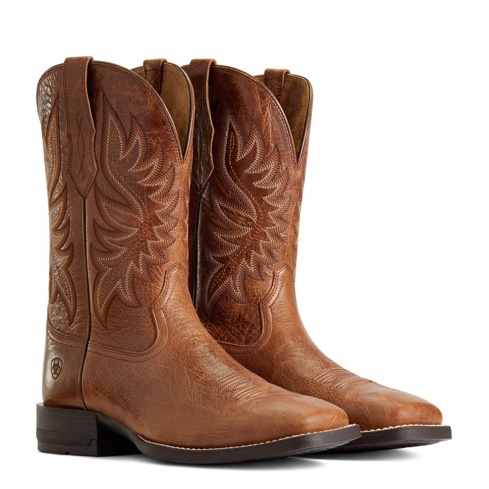 'Ariat' Men's 10.5" Brander Western Square Toe - Dark Tan - Image 6